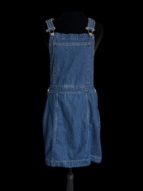 Denim Overall Pinafore Dress - Classic Blue